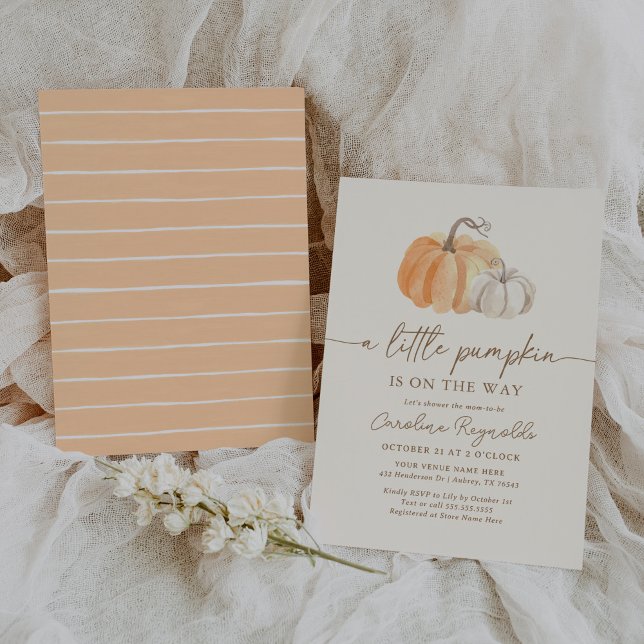 Little Pumpkin Fall Baby Shower Inbjudningar (Skapare uppladdad)