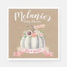 Little Pumpkin Fall Baby Shower Pappersservett