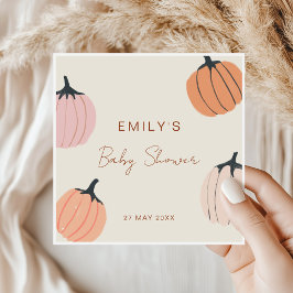 Little Pumpkin Fall Baby Shower Pappersservett