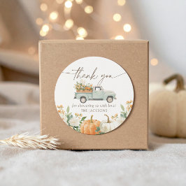 Little Pumpkin Fall Baby Shower Runt Klistermärke