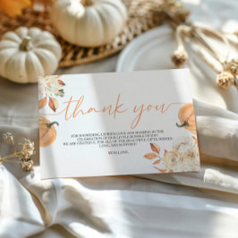 Little Pumpkin Fall Baby Shower - tack för ditt ko Tilläggskort