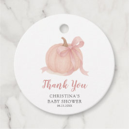 Little Pumpkin Fall Baby Shower Tack Gåvor Etiketter