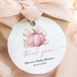 Little Pumpkin Fall Baby Shower Tack Gåvor Etiketter