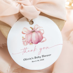 Little Pumpkin Fall Baby Shower Tack Gåvor Etiketter