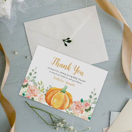 Little Pumpkin Fall Baby Shower Tack Kort