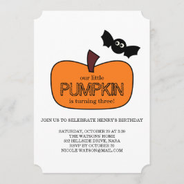 Little Pumpkin Fall Birthday Inbjudningar