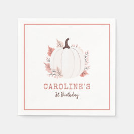Little Pumpkin Fall Birthday Pappersservett