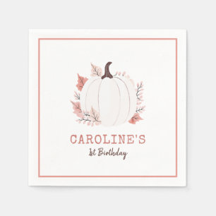 Little Pumpkin Fall Birthday Pappersservett