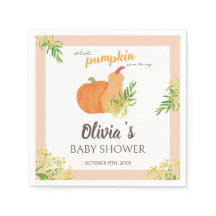 Little Pumpkin Fall Blommigt Baby dusch Välkommen