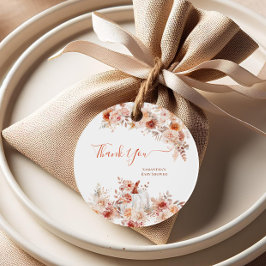 Little Pumpkin Fall Blommigt Baby Shower Gåvor Etiketter