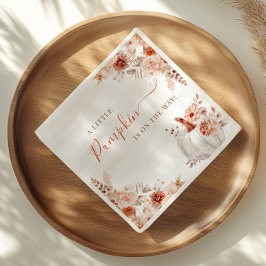 Little Pumpkin Fall Blommigt Baby Shower Pappersservett