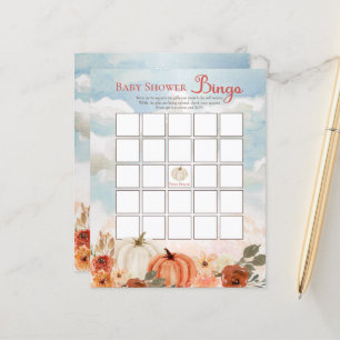 Little Pumpkin Fall Blommigt Girl Baby Shower Bing