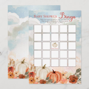 Little Pumpkin Fall Blommigt Girl Baby Shower Bing Inbjudningar