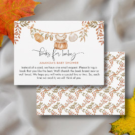 Little Pumpkin Fall Bokar for Baby Shower Tilläggskort