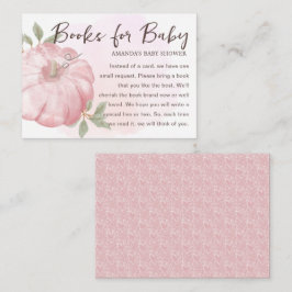 Little Pumpkin Fall Bokar for Baby Shower Tilläggskort