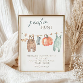 Little Pumpkin Fall Clothes Boy Nappar jagar Poster