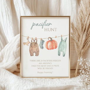 Little Pumpkin Fall Clothes Boy Nappar jagar Poster