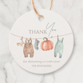 Little Pumpkin Fall Clothes Boy Shower Gåvor Etiketter