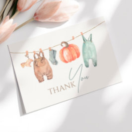 Little Pumpkin Fall Clothes Boy Shower Tack Kort