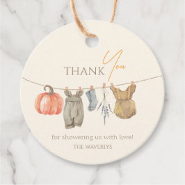 Little Pumpkin Fall Clothes Girl Baby Shower Gåvor Etiketter