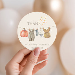 Little Pumpkin Fall Clothes Girl Baby Shower Runt Klistermärke