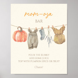 Little Pumpkin Fall Clothes Girl Mamma-osa pub Poster