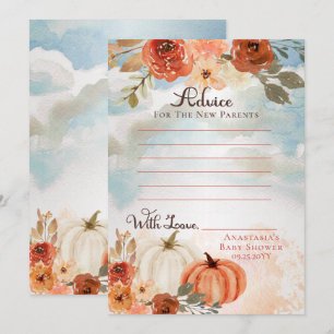 Little Pumpkin Fall Girl Baby Shower Adress Inbjudningar