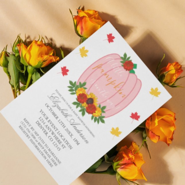 Little Pumpkin Fall Girl Baby Shower Inbjudningar (Skapare uppladdad)