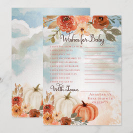 Little Pumpkin | Fall Girl Shower Önskemål för Bab Inbjudningar