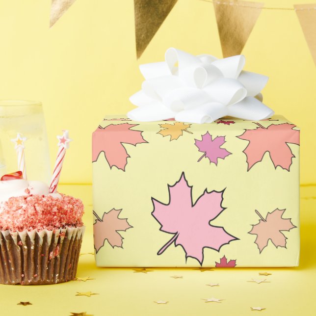 Little Pumpkin Fall i Kärlek Autumn Blad Presentpapper (Födelsedagsfest)