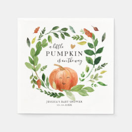 Little Pumpkin Fall i Kärlek Baby Shower Fall Pappersservett