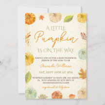Little Pumpkin Fall Neutralt Baby Shower