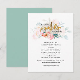 Little Pumpkin Fall, par Baby Shower Rosa Blommigt Inbjudningar