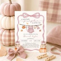 Little Pumpkin Fall Rosa Girl Baby Shower