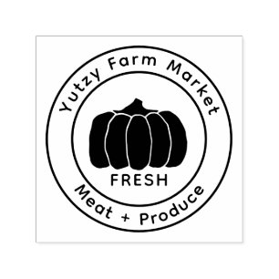 Little Pumpkin Farm Market Självfärgande Stämpel