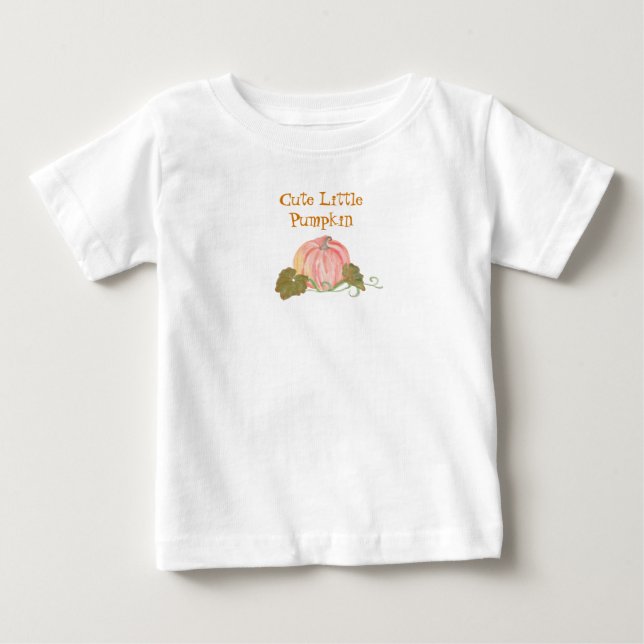 Little Pumpkin First Birthday Anpassningsbar Phras T Shirt (Framsida)