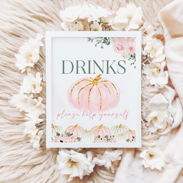 Little Pumpkin First Birthday Drinks Pub Sign Poster (Skapare uppladdad)