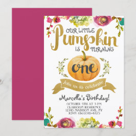 Little Pumpkin First Birthday-inbjudan Inbjudningar