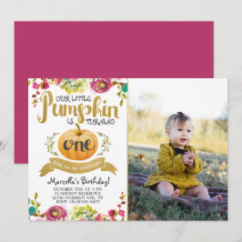 Little Pumpkin First Birthday-inbjudan Inbjudningar