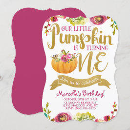 Little Pumpkin First Birthday-inbjudan Inbjudningar