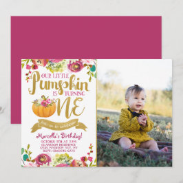 Little Pumpkin First Birthday-inbjudan Inbjudningar