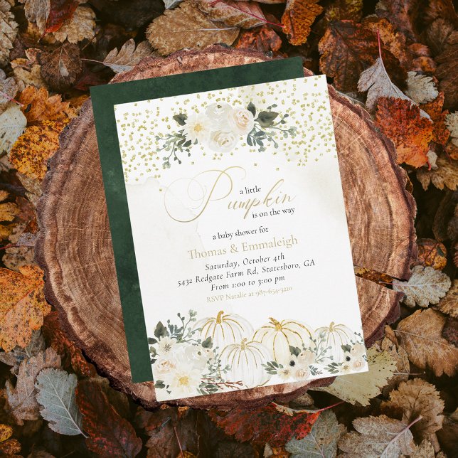 Little Pumpkin Flicka Par Shower-inbjudan Inbjudningar (Skapare uppladdad)