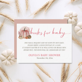 Little Pumpkin Flicka Rosa Shower Bok Request Tilläggskort
