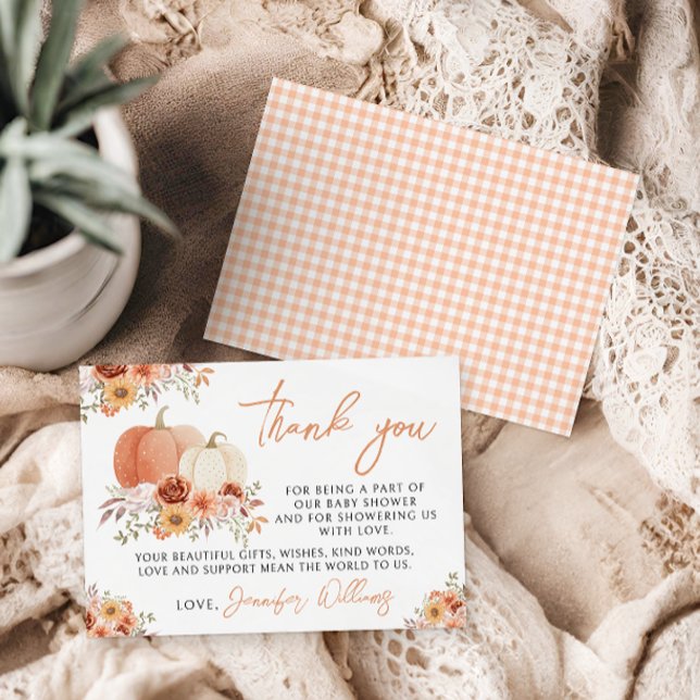 Little Pumpkin Flicka Shower Tack-kort OSA Kort (Skapare uppladdad)