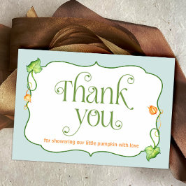 Little Pumpkin Gender Neutral Baby Shower Fall Tack Kort