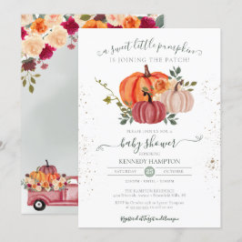Little Pumpkin Gender Neutral Fall Baby Shower Inbjudningar
