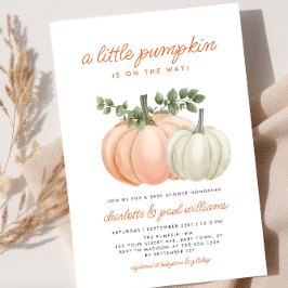 Little Pumpkin Gender Neutral Fall Baby Shower Inbjudningar