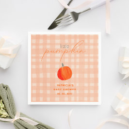 Little Pumpkin Gender Neutral Fall Baby Shower Pappersservett