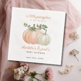 Little Pumpkin Gender Neutral Fall Baby Shower Pappersservett