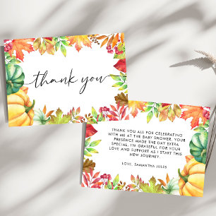 Little Pumpkin Gender Neutral Fall Baby Shower Tack Kort